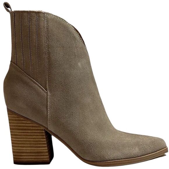 NWT Marc Fisher Women's Ommie Pointed Toe Booties Size 9 Beige Suede - Picture 5 of 11